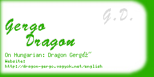 gergo dragon business card